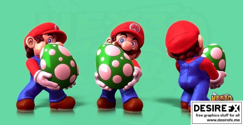 Hex3D - 马里奥蛋托 - 3D打印模型|Hex3D – Mario Egg Holder – 3D Print Model STL