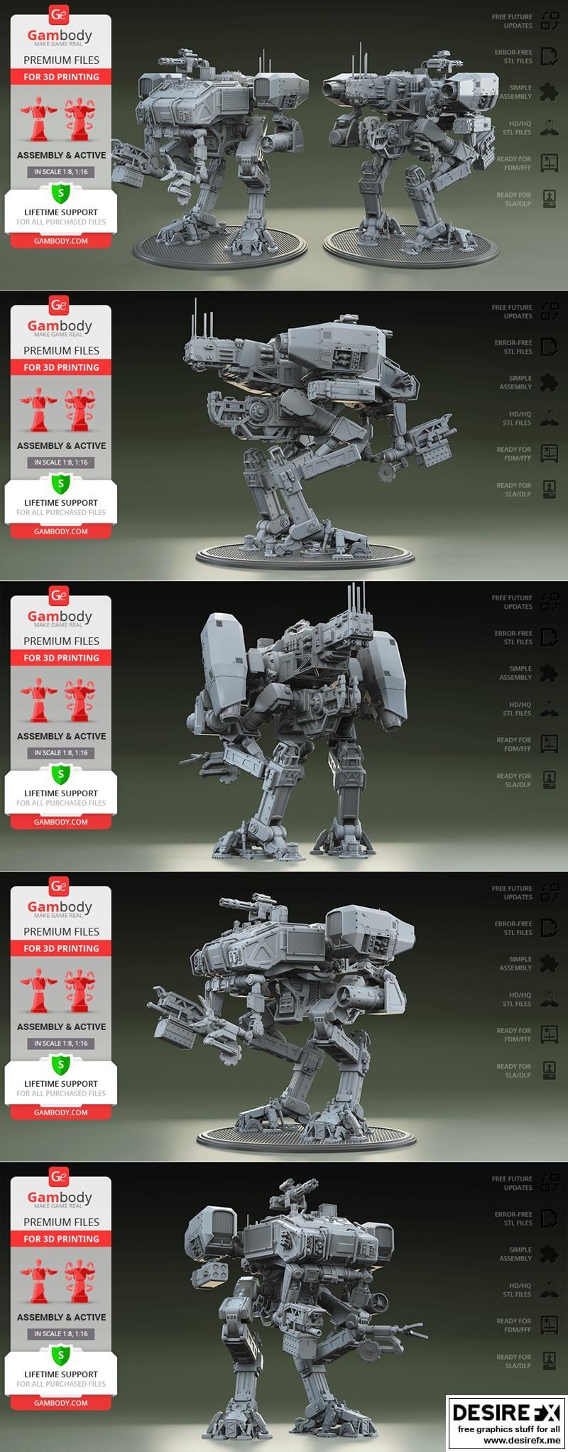 Moose Mech - Gambody - 3D打印模型|Moose Mech – Gambody – 3D Print Model STL
