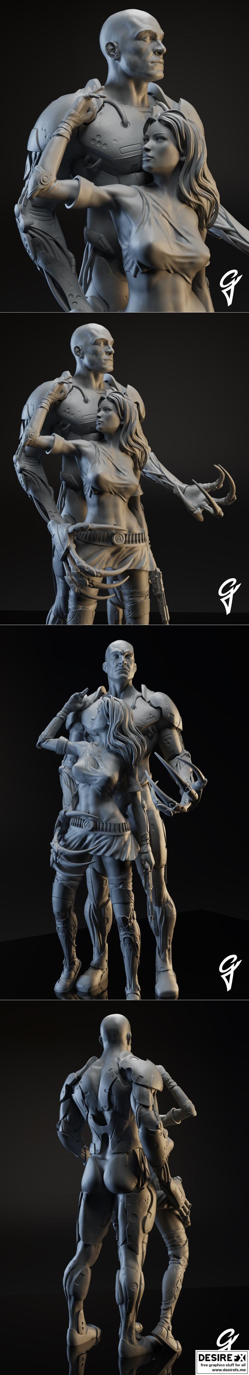 Aphrodite IX 3D打印模型雕塑|Aphrodite IX diorama – Gsculpt Art – 3D Print Model STL