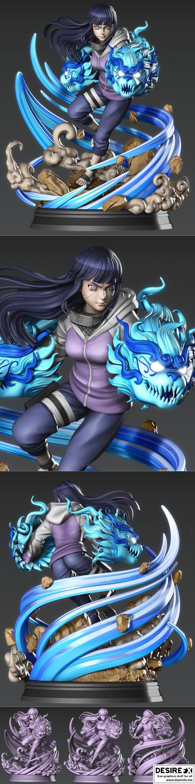 宇智波雏田 - 火影忍者 - 3D打印模型|Hinata Hyuga – Naruto – 3D Print Model STL