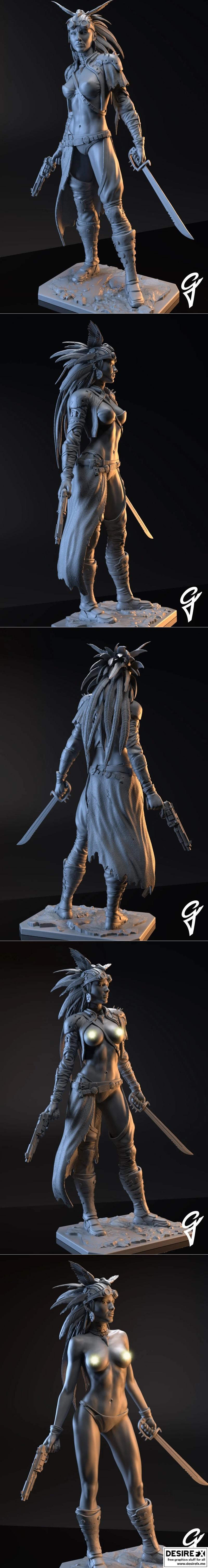 Sacheen - Gsculpt艺术 - 3D打印模型|Sacheen – Gsculpt Art – 3D Print Model STL