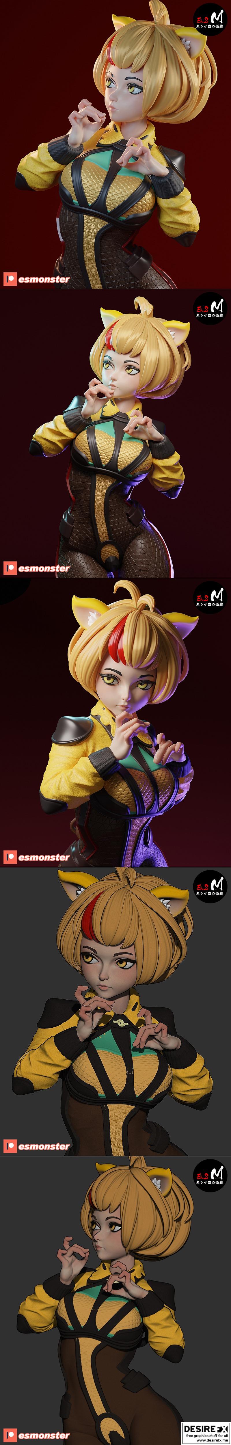 猪八戒 - 动漫角色 - 3D打印模型|Zhu Bajie – E.S Monsterl – 3D Print Model STL
