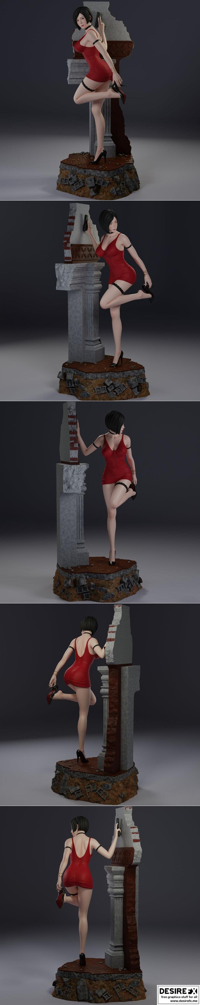 乌鸦社 Ada Wong 3D打印模型|Ada Wong Figurine by Uroboros – 3D Print Model STL