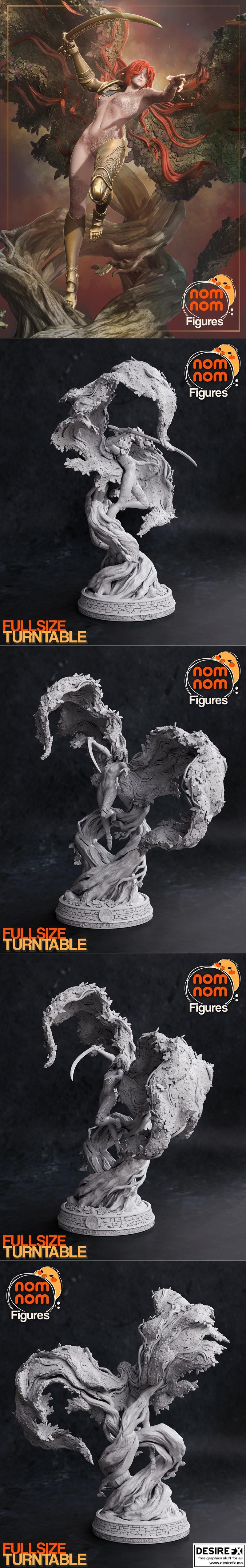 艾尔登法环 Malenia 3D打印模型|Malenia Elden Ring – NomNom Figures – 3D Print Model STL