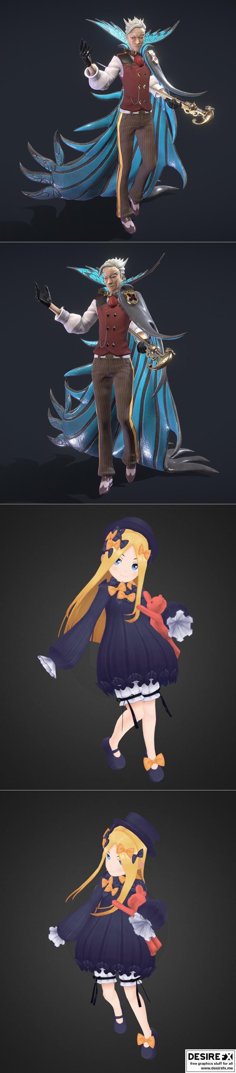 FGO - 亚伯拉罕·威廉斯 3D打印模型|FGO – Creepy Old Guy of Shinjuku and Abigail Williams – 3D Print Model STL