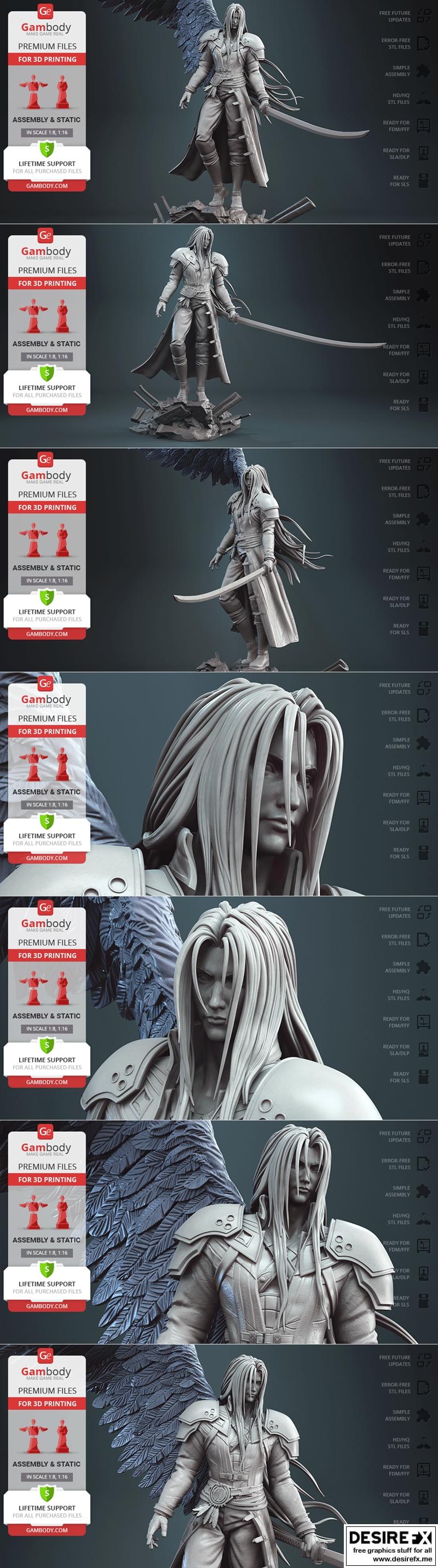 赛菲罗斯 3D打印模型 STL|Sephiroth – Gambody – 3D Print Model STL