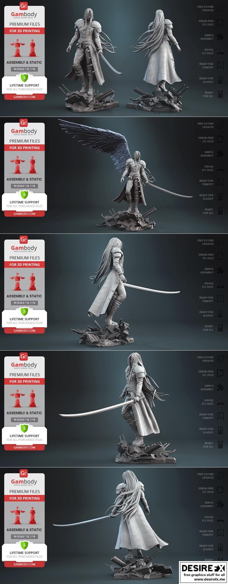 赛菲罗斯 3D打印模型 STL|Sephiroth – Gambody – 3D Print Model STL