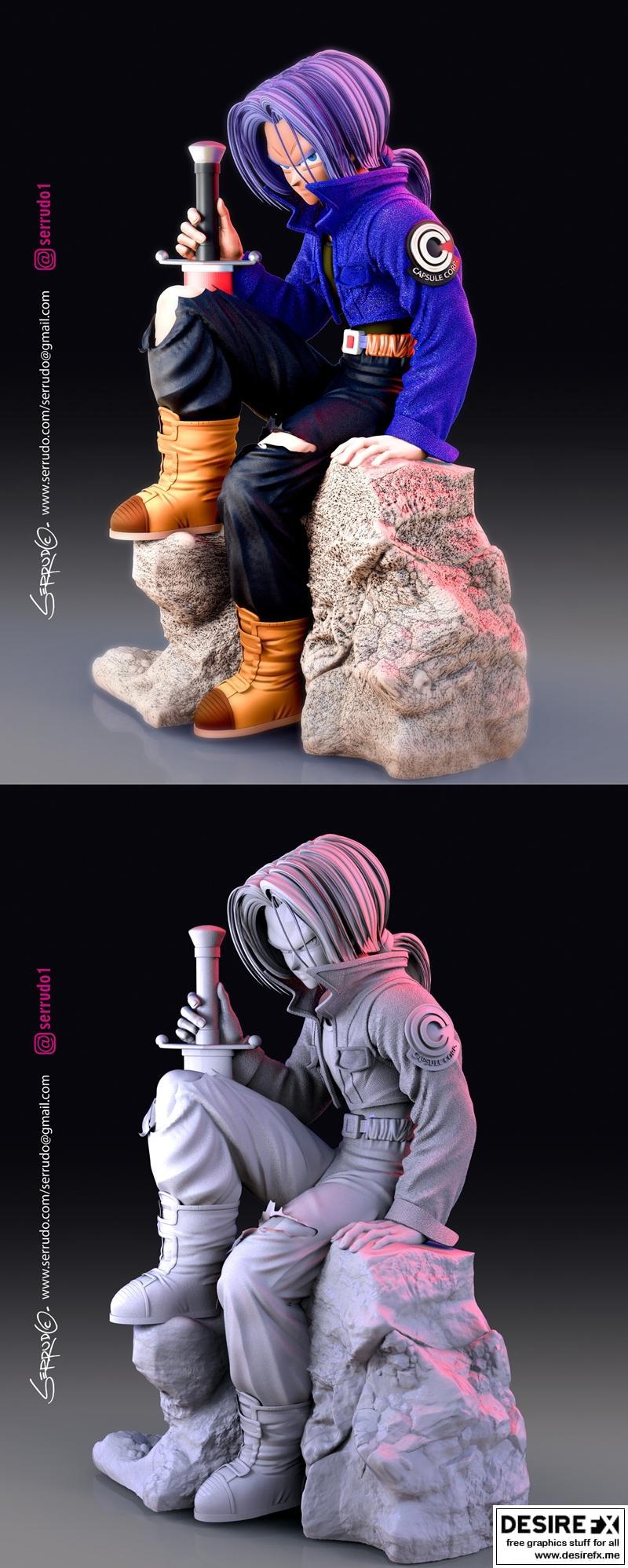 未来战士3D打印模型|Trunks del futuro – 3D Print Model STL