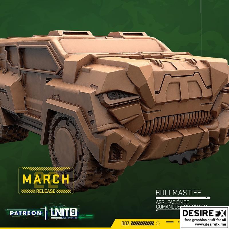 赛博朋克 - BullMastiff - 3D打印模型|Cyberpunk – BullMastiff – 3D Print Model STL