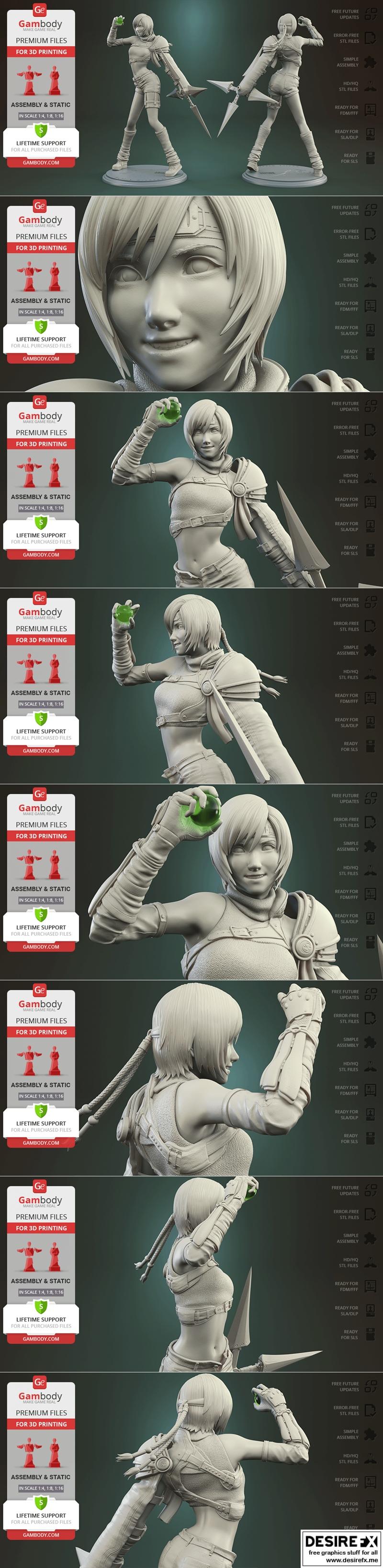 Yuffie Kisaragi 3D打印立姿模型|Yuffie Kisaragi Standing Posture – Gambody – 3D Print Model STL