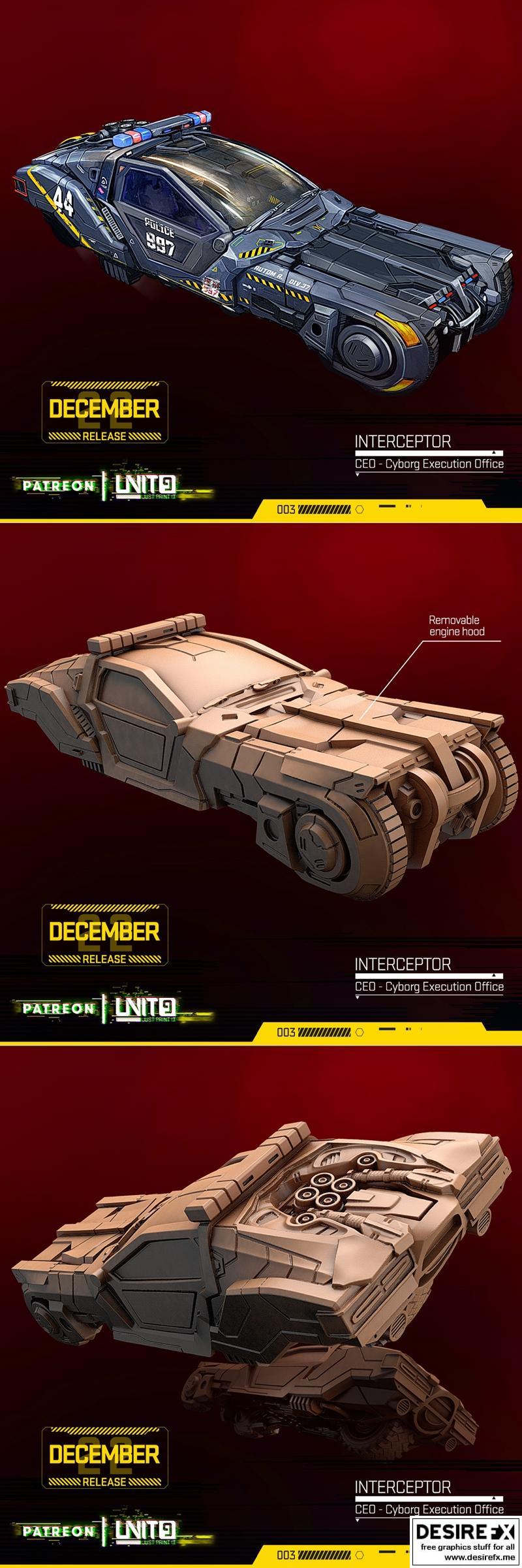 赛博朋克：拦截者：机械人执行办公室 3D打印模型|Cyberpunk – Interceptor – Cyborg Execution Office – 3D Print Model STL