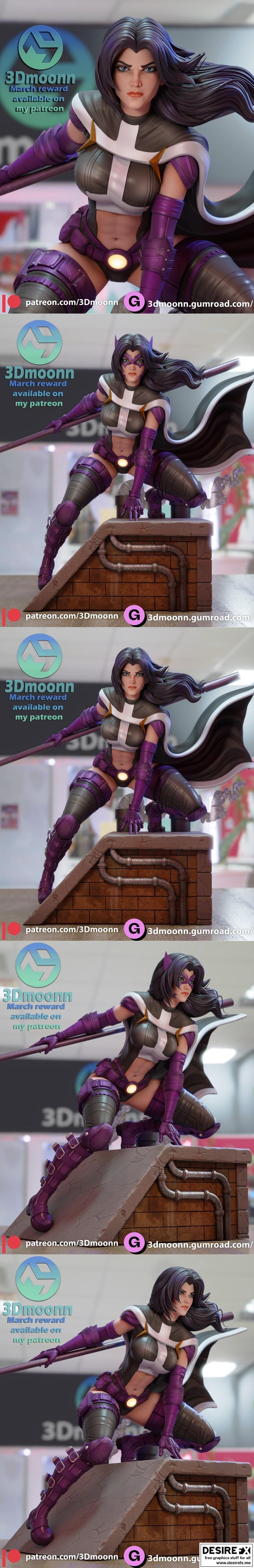 Huntress 3D打印模型|Huntress – 3Dmoonn – 3D Print Model STL