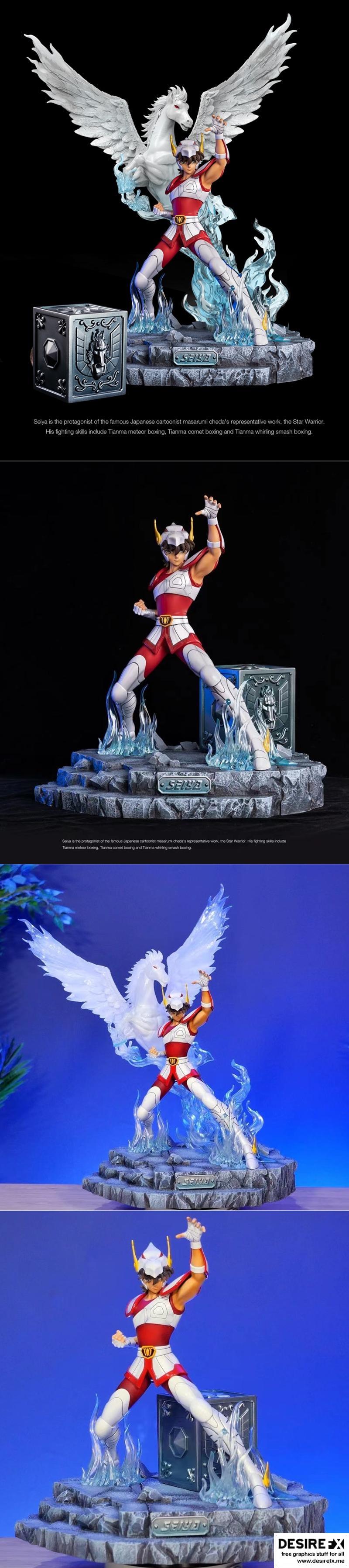 赛亚人与佩加索斯——3D打印模型|Seiya and Pegaso – 3D Print Model STL