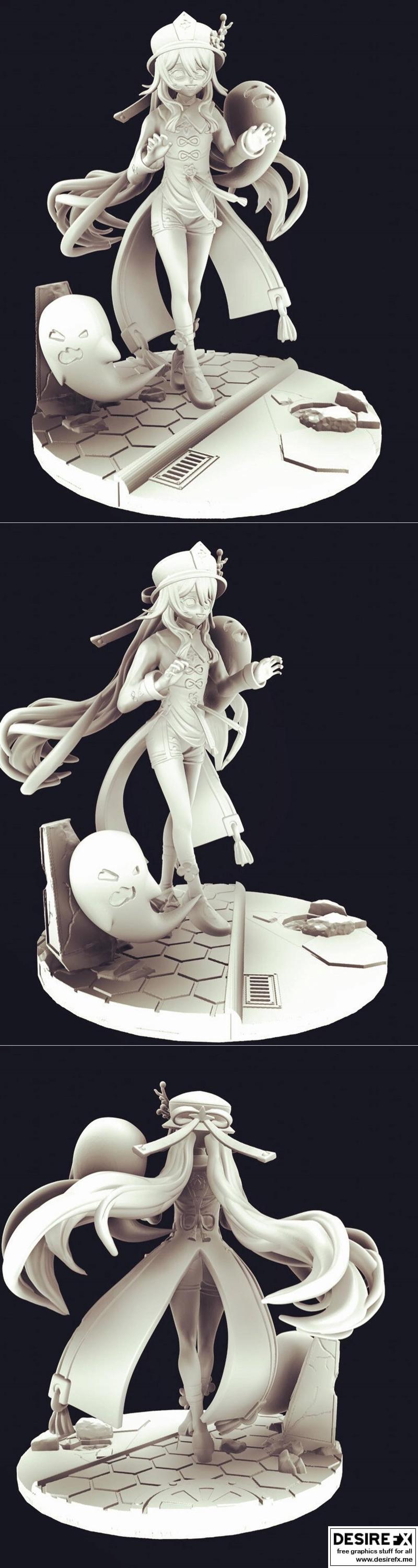 原神-胡桃-3D打印模型|Genshin Impact – Hu Tao Figure – 3D Print Model STL