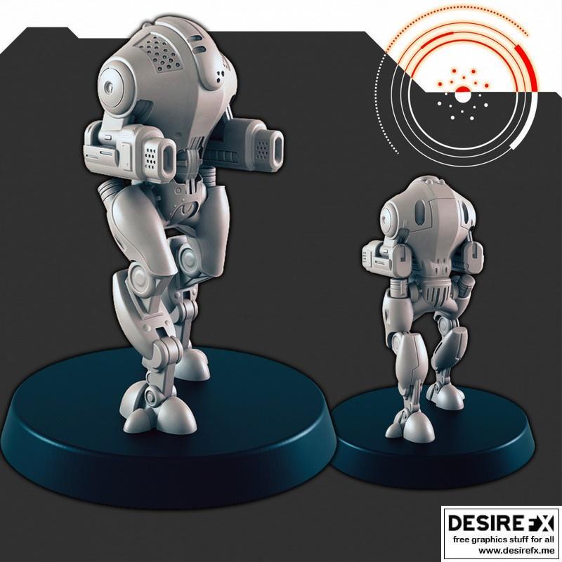 科幻大型防御机器人 3D打印模型|Sci-Fi Large Defense Bot – 3D Print Model STL