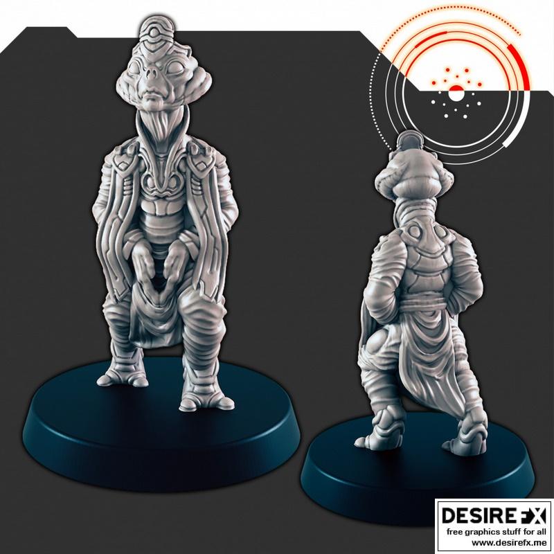 科幻宗教外星男性狂热分子——3D打印模型|Sci-Fi Religious Alien Male Zealot – 3D Print Model STL