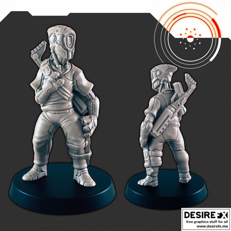 科幻战锤机械战士猎手——3D打印模型|Sci-Fi Mace Droid Hunter – 3D Print Model STL