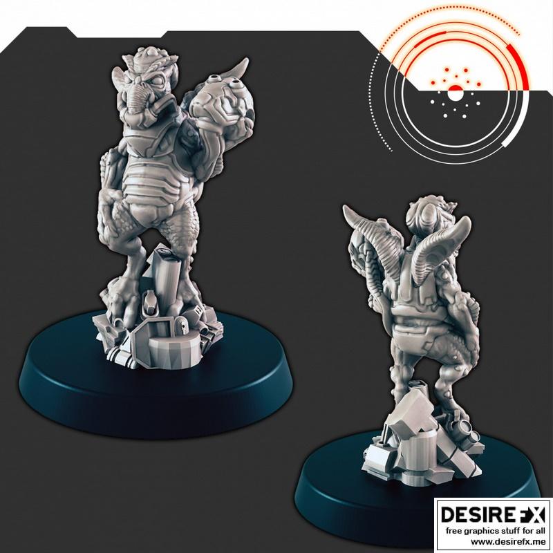 科幻市场民俗商人 3D打印模型|Sci-fi Market Folk Space Merchant – 3D Print Model STL