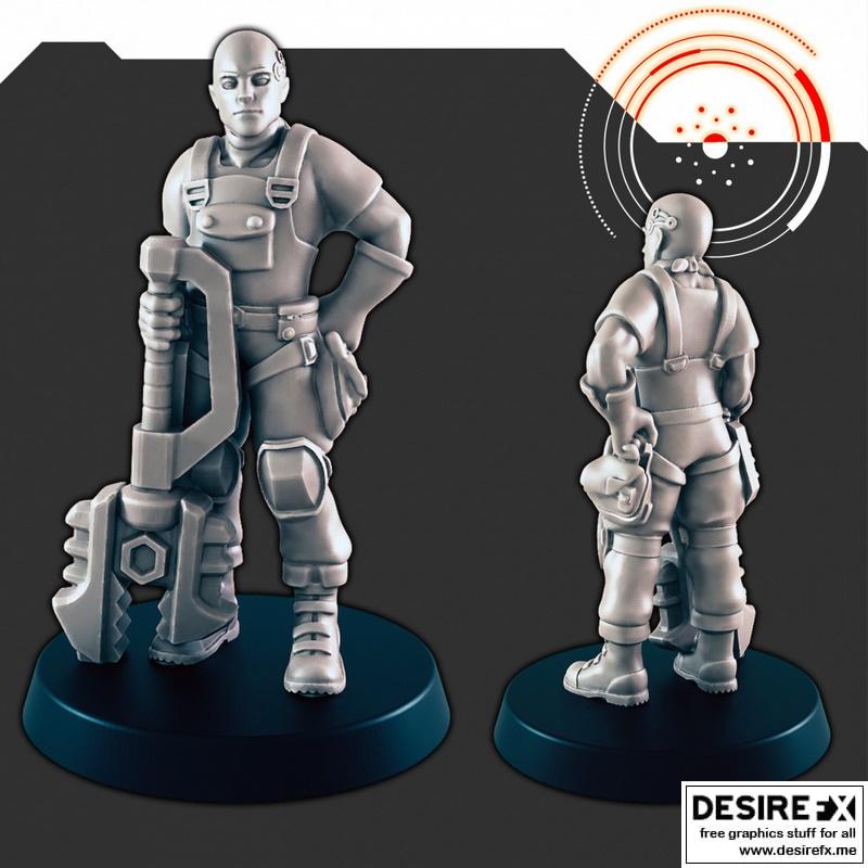 科幻码头工人2 3D打印模型|Sci-Fi Dock Worker 2 – 3D Print Model STL