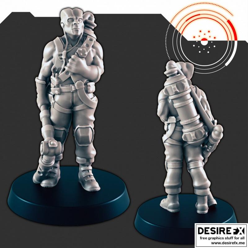 科幻码头工人3 3D打印模型|Sci-Fi Dock Worker 3 – 3D Print Model STL