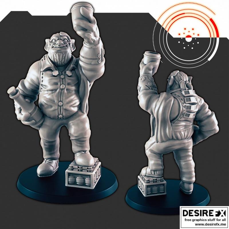 科幻酒馆吧台服务员 - 3D打印模型|Sci-Fi Cantina Crew Bartender – 3D Print Model STL