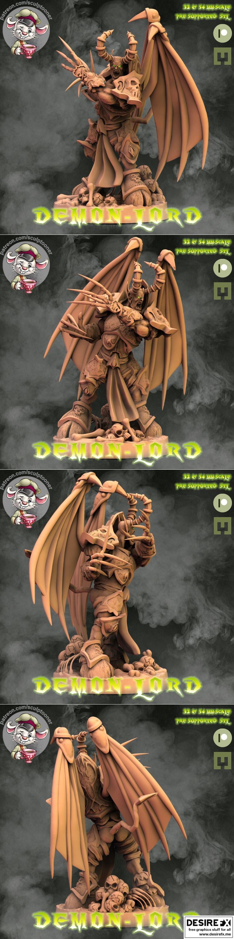 魔兽世界恶魔领主 3D打印模型|Demon Lord Warcraft Demon – 3D Print Model STL