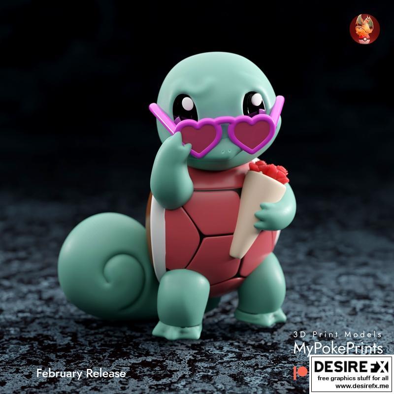 V日小火龙 3D打印模型|V day Squirtle – 3D Print Model STL