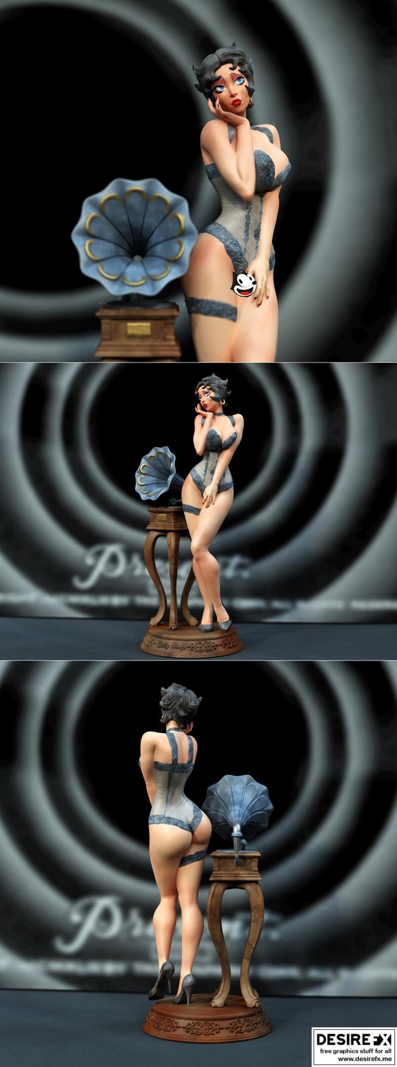3D打印模型：Betty Boop动漫角色模型|Betty Boop – 3D Print Model STL