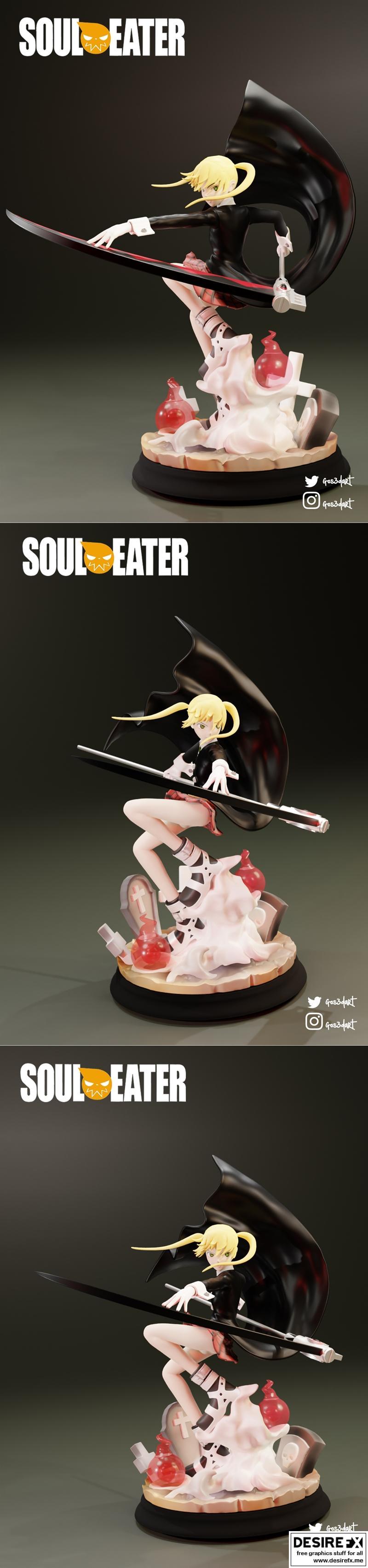 灵魂战士 Maka 3D打印模型|Maka – Soul Eater New – 3D Print Model STL