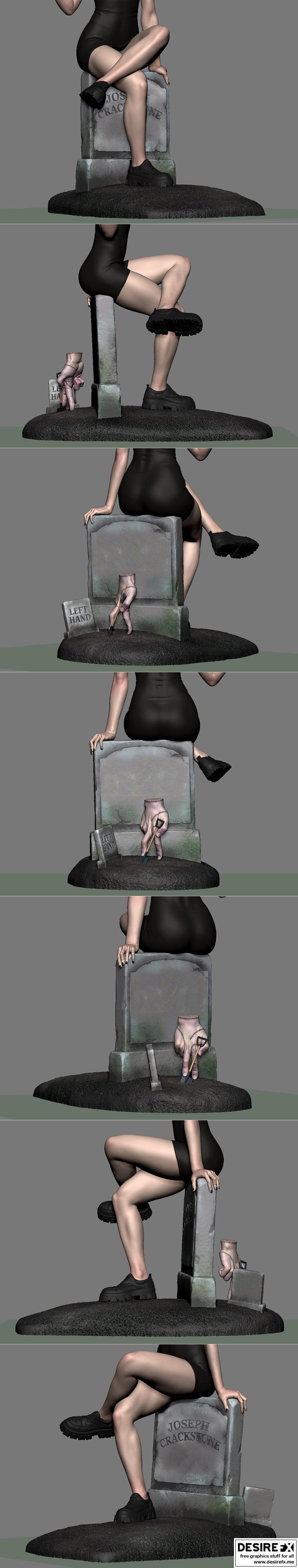 周三 - 3D打印模型 - 动漫游戏角色模型|Wednesday – 3D Print Model STL