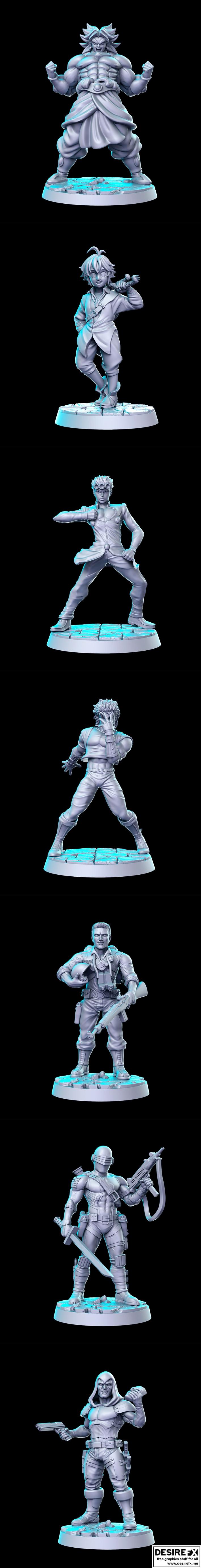 RNE Studio 3D打印模型：经典JRPG第14部、动漫系列第1部及80年代经典作品第3部|RNE Studio – Classic JRPG Vol.14 and Anime Series Vol.1 and Those Wonderful 80s Vol.3 February 2023 – 3D Print Model STL