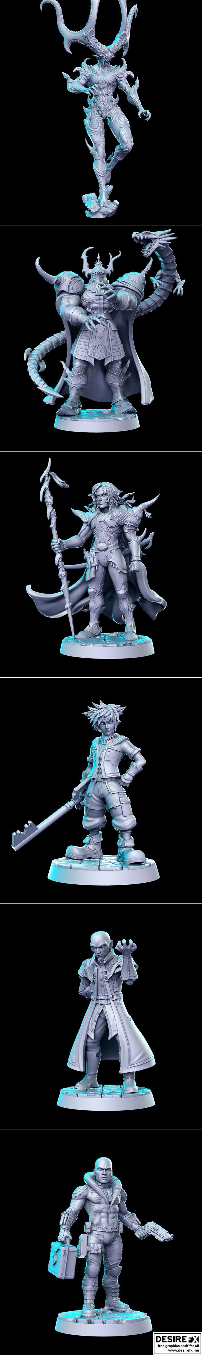 RNE Studio 3D打印模型：经典JRPG第14部、动漫系列第1部及80年代经典作品第3部|RNE Studio – Classic JRPG Vol.14 and Anime Series Vol.1 and Those Wonderful 80s Vol.3 February 2023 – 3D Print Model STL