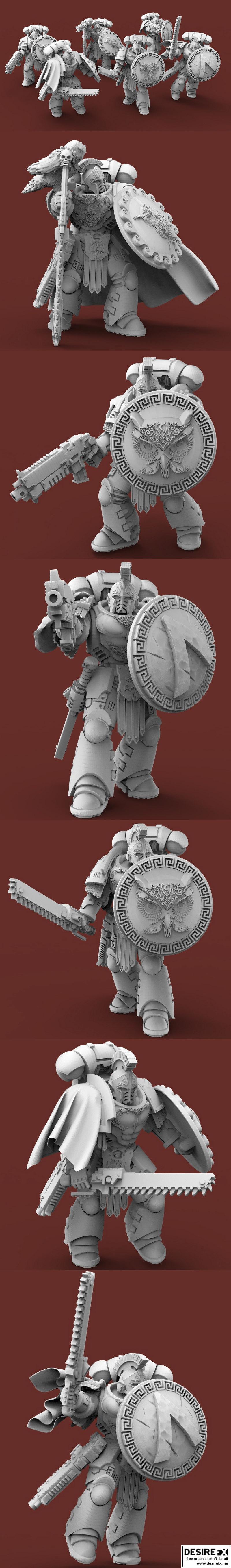米诺陶王剑士 3D打印模型|Minoan Swordsmen – 3D Print Model STL