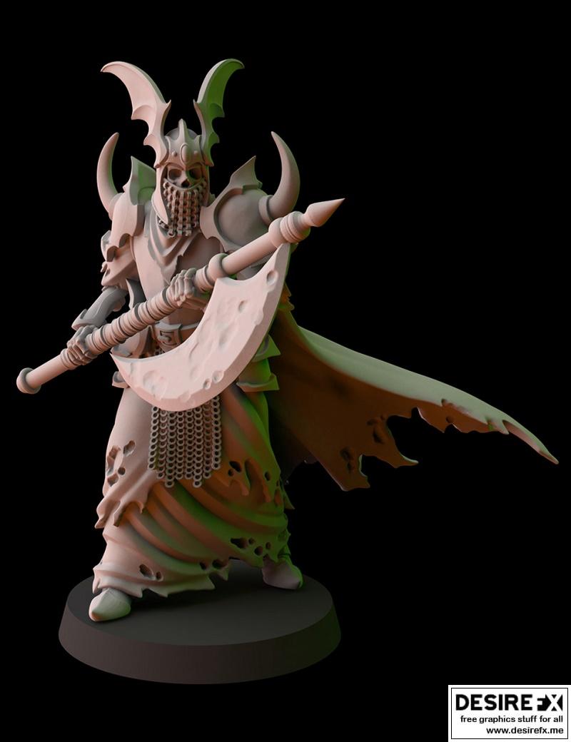 奇幻cult微型模型——墓地方阵领袖 3D打印模型|Fantasy Cult Miniatures – Cementery Phalanx Leader – 3D Print Model STL