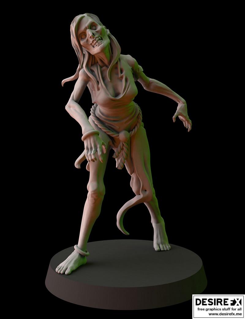 奇幻cult迷你模型——僵尸1 3D打印模型 STL|Fantasy Cult Miniatures – Zombie 1 – 3D Print Model STL