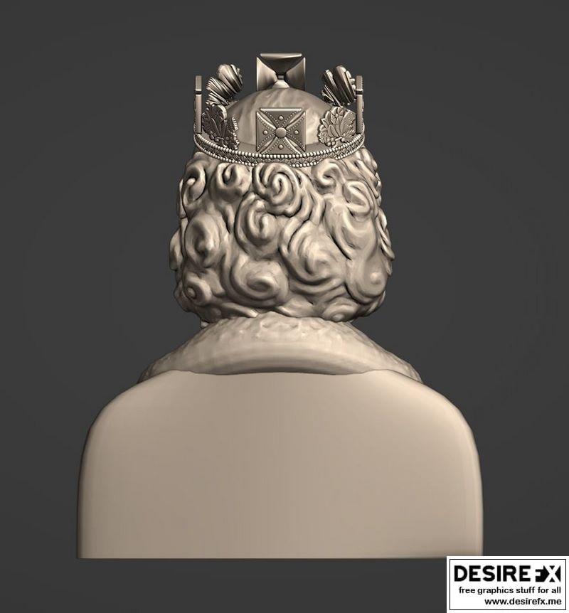 伊丽莎白女王 3D打印模型|Queen Elizabeth Bust 3D print model
