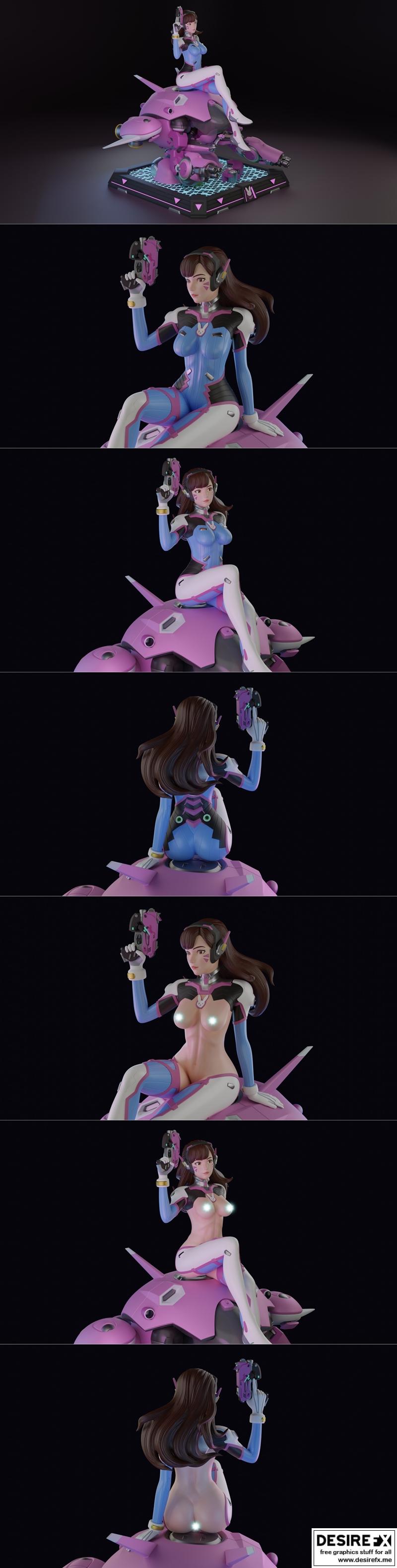 Uroboros3d出品的《Overwatch》Dva 3D打印模型|Uroboros3d – Overwatch – DVa – 3D Print Model STL