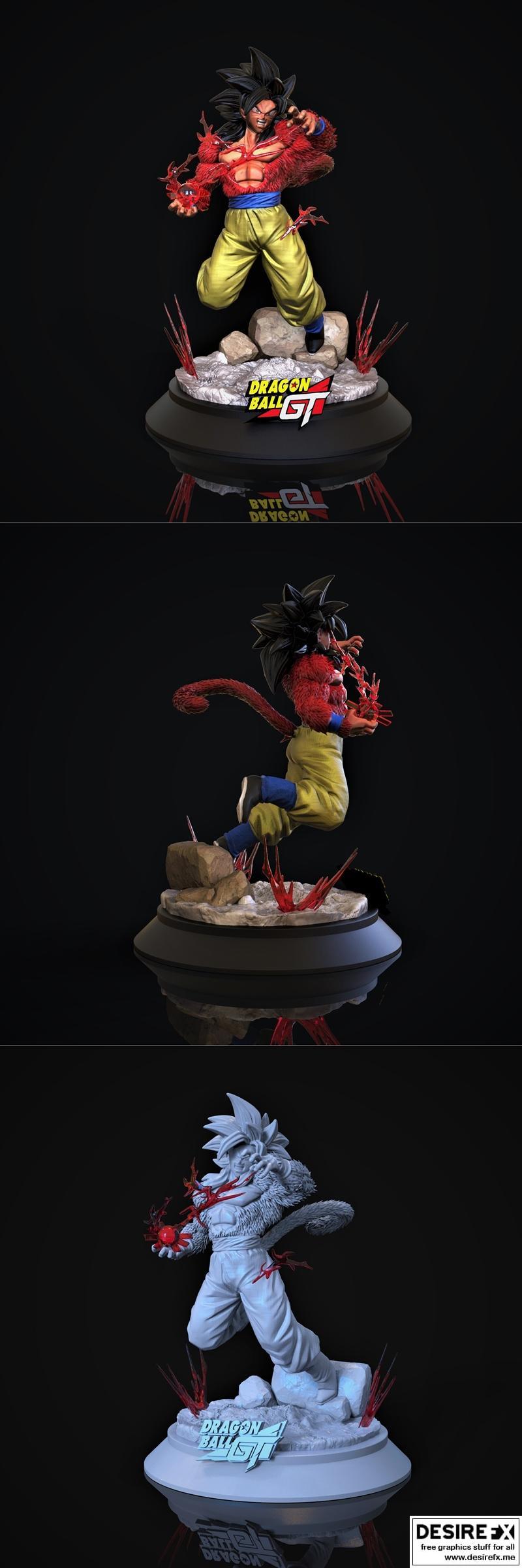 龙珠超 4 - 3D打印模型 STL|Goku Sjj 4 – 3D Print Model STL