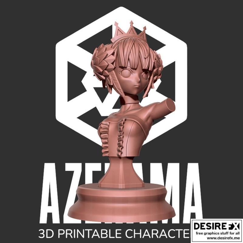 Azerama - 顾尔琳 3D打印模型|Azerama – Gwendolyn Bust – 3D Print Model STL