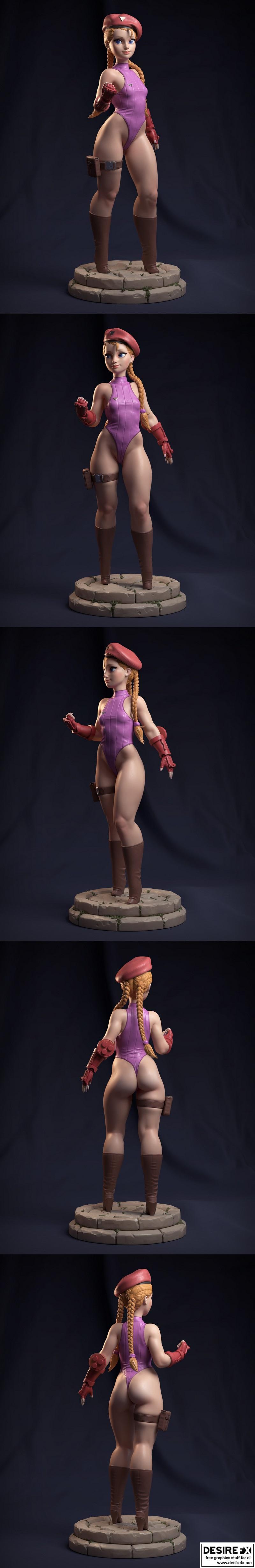 街霸中的Cammy白皮肤3D打印模型|Cammy White from Street Fighter – 3D Print Model STL
