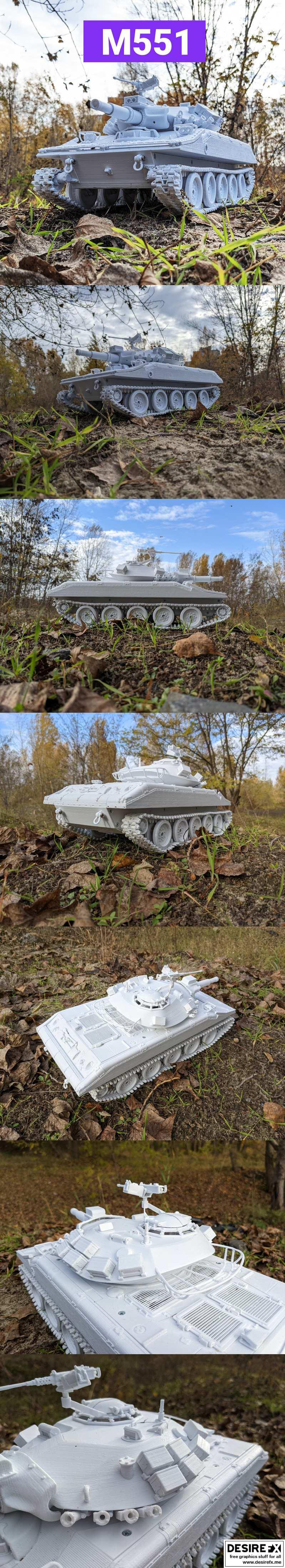 M551谢尔登 - 3D打印模型|M551 Sheridan – 3D Print Model STL