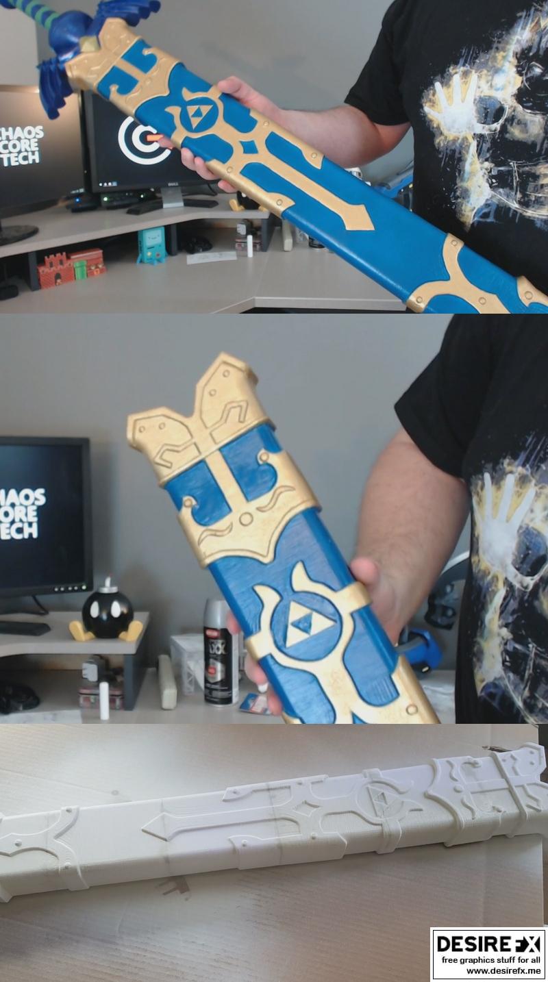 塞尔达传说 Master Sword 包装 3D打印模型|Master Sword Sheath – Legend of Zelda – 3D Print Model STL