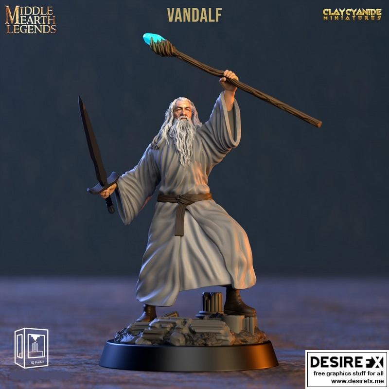 中土世界传说 - 梵达尔 - 3D打印模型|Middle Earth Legends – Vandalf – 3D Print Model STL