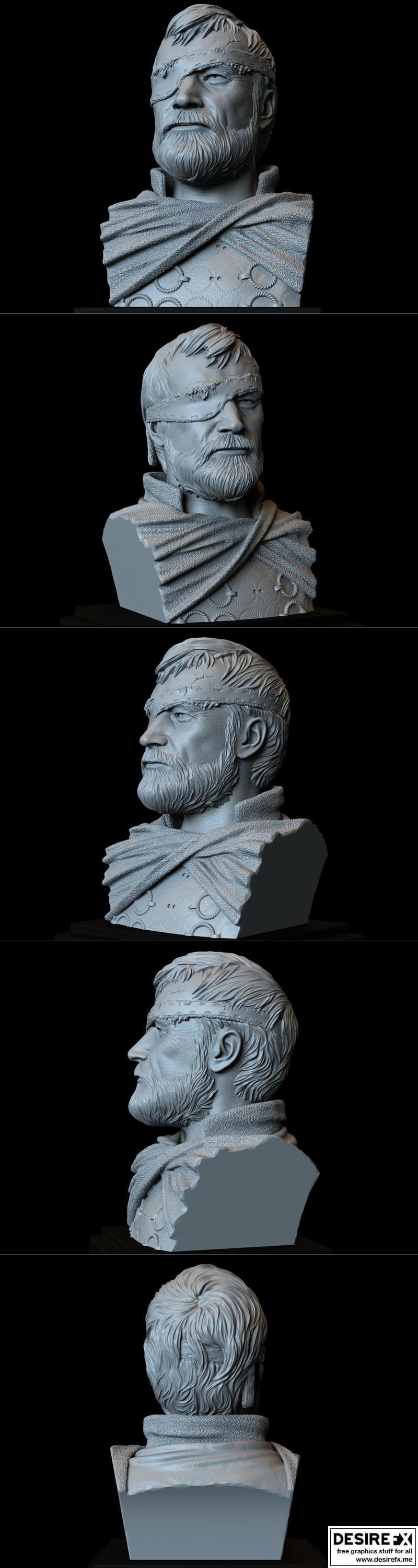 《权力的游戏》贝里克·唐德里昂 3D打印模型|Beric Dondarrion from Game of thrones – 3D Print Model STL