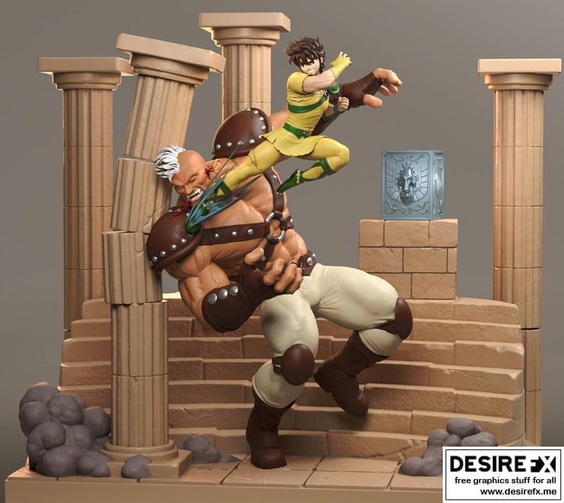 圣斗士星矢35周年 三维度打印模型|Seiya vs Cassios Saint Seiya 35 Aniversary – 3D Print Model STL