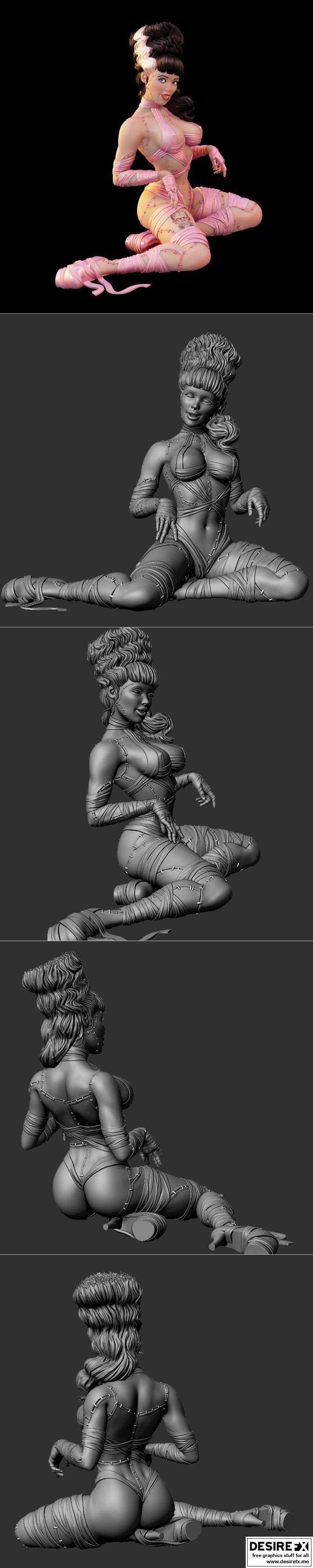 Messias 3D打印模型：Horror Betty Paige角色立体模型|Messias 3D – Horror Betty Paige – 3D Print Model STL