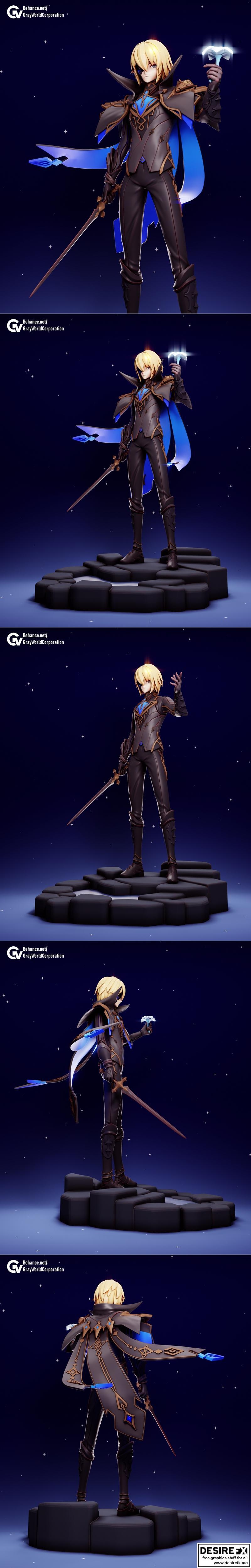 Dainsleif 3D打印模型：动漫角色立体造型|Dainsleif – 3D Print Model STL