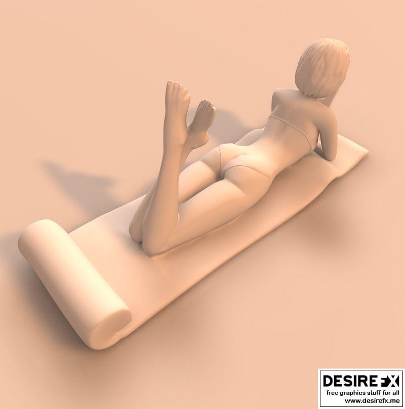 3D打印模型：动漫女孩手机支架|Phone holder girl 3D print model