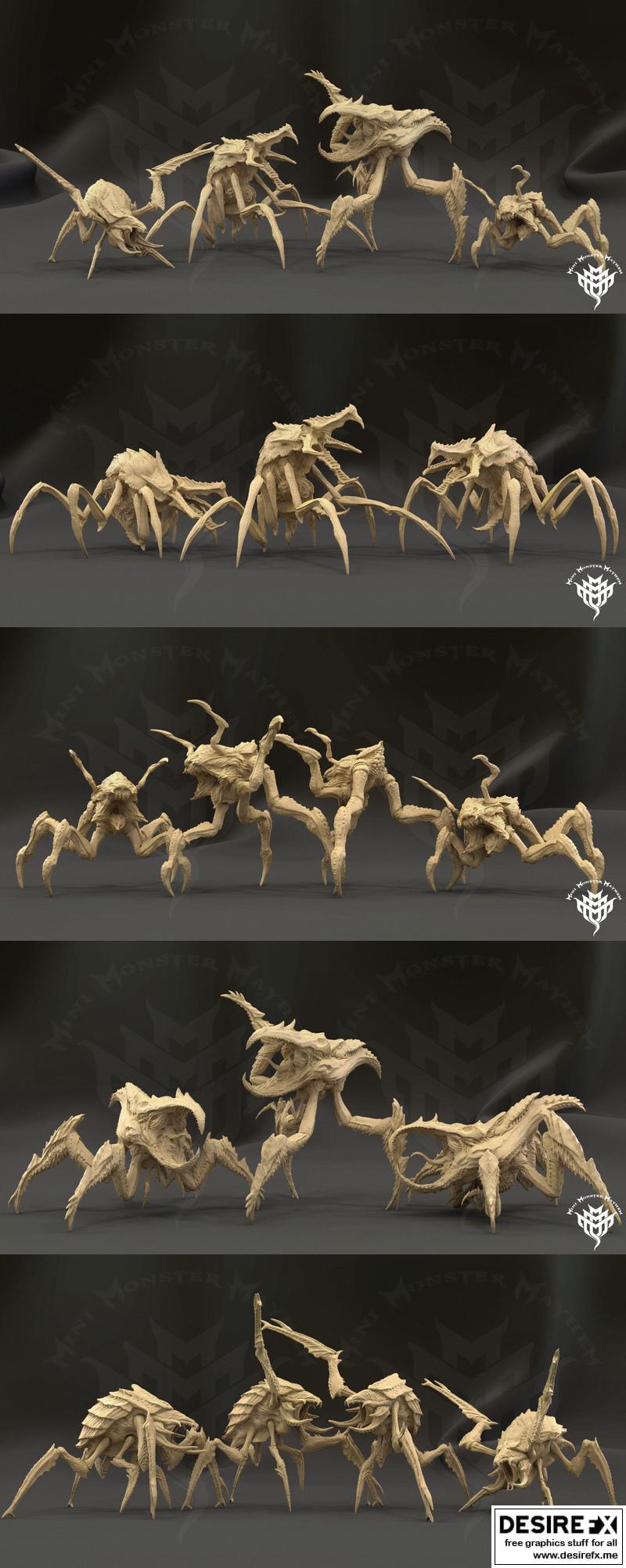 迷你怪物乱斗——疯狂关节兽 3D打印模型|Mini Monster Mayhem – Crazed Arthros – 3D Print Model STL