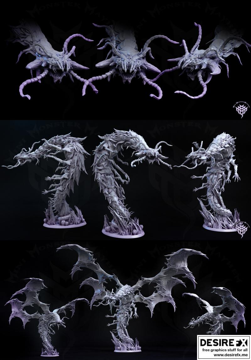 迷你怪物乱斗 - 中心龙 - 3D打印模型|Mini Monster Mayhem – Centi Dragon – 3D Print Model STL